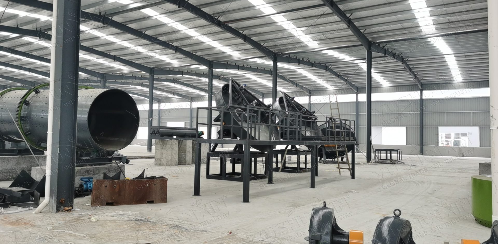 Дисковый гранулятор + барабанный гранулятор